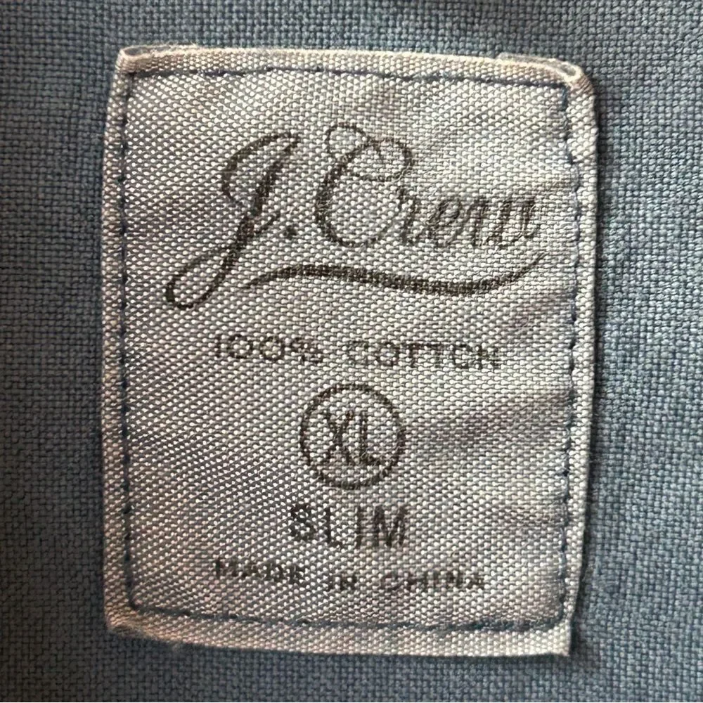 J. Crew Blue Long Sleeve Shirt XL Slim